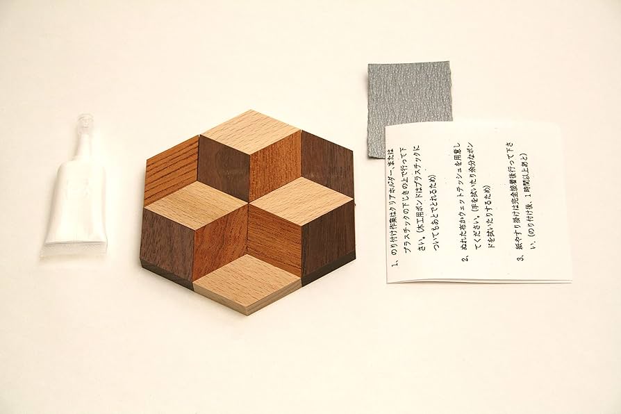 木製キット（4種） Amazon.co.jp: 寄木細工 工作キット（3色）2個セット : 文房具